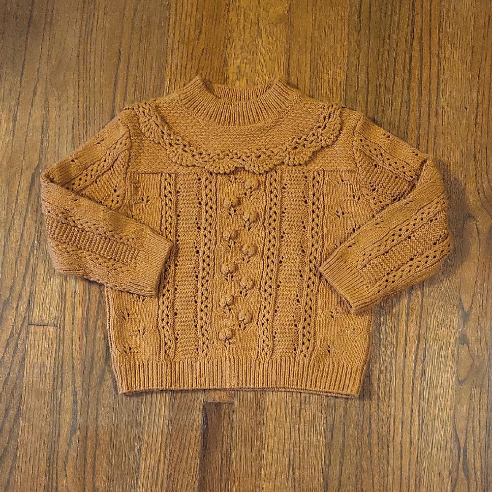 Zara Baby Cable Knit Sweater - Mustard